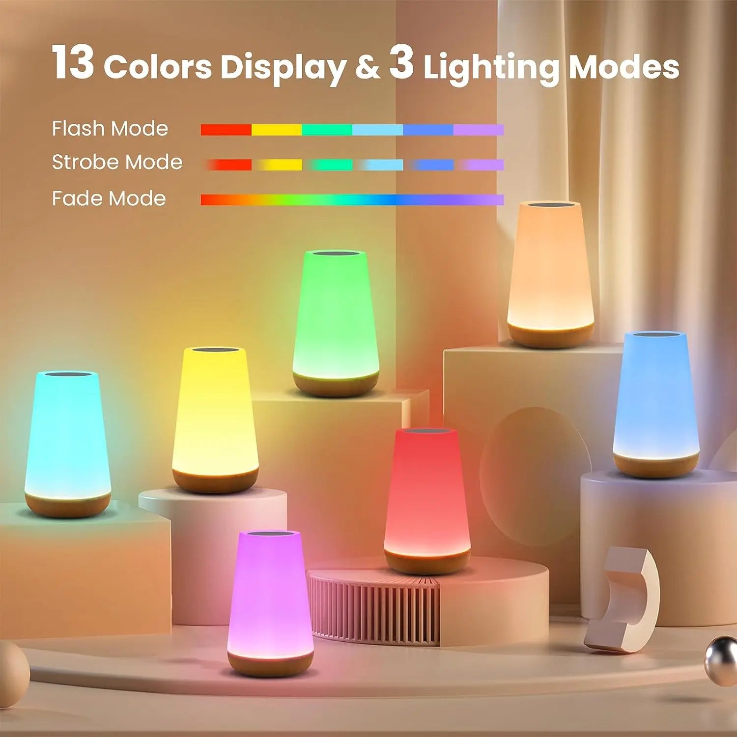 13-Color LED Mood Light with Remote Control